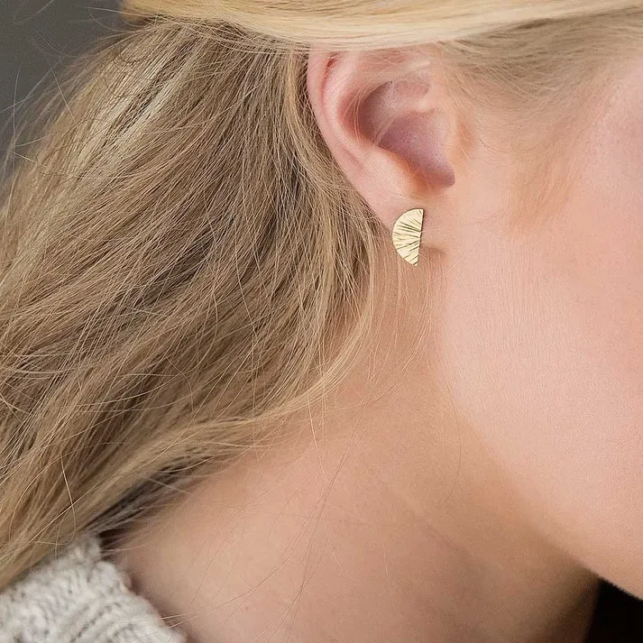 Half Moon Stud Earrings