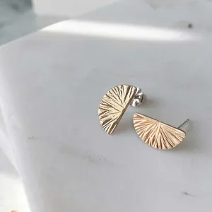 Half Moon Stud Earrings