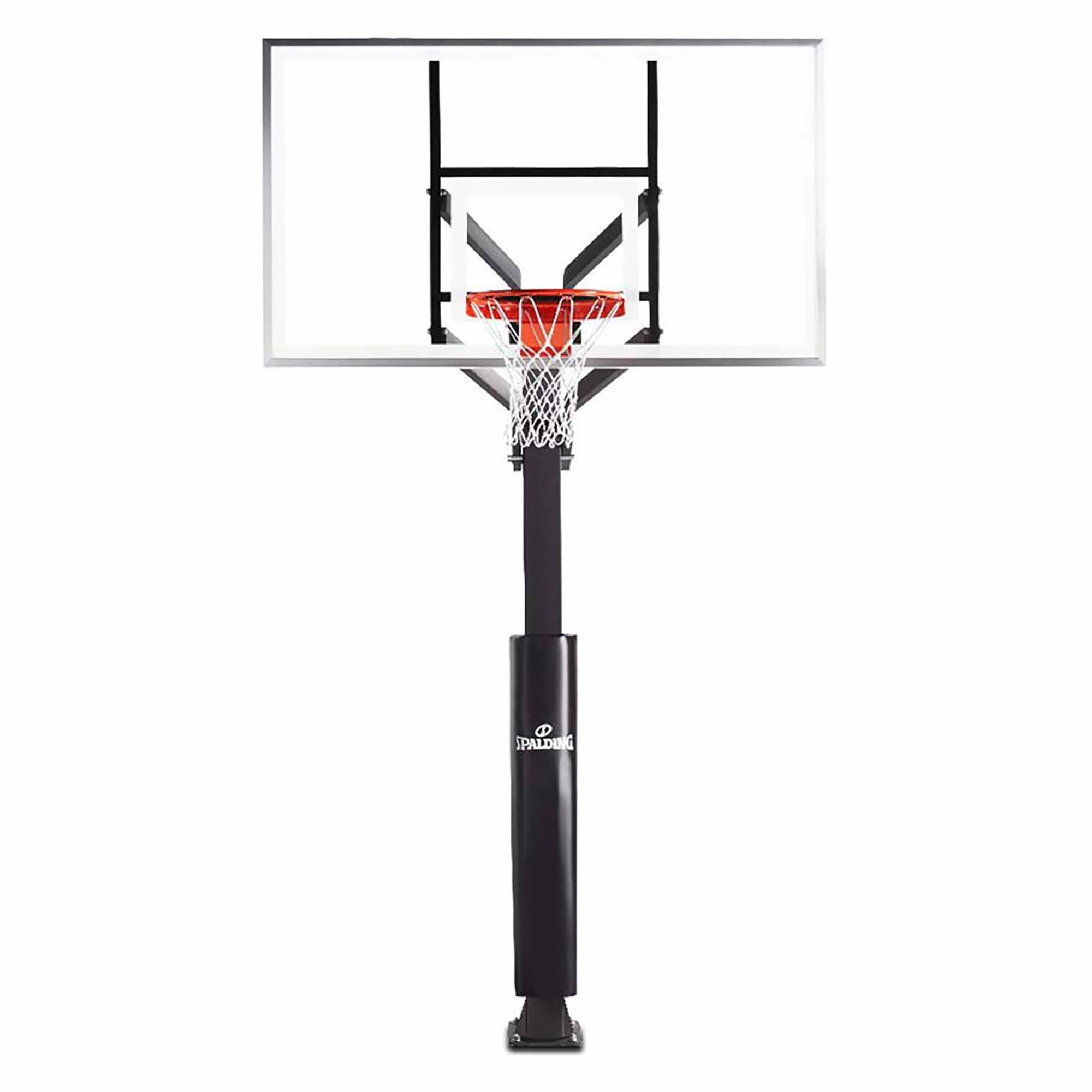 Stylish pieces In-Ground 60 Inch Glass Basketball System All-season