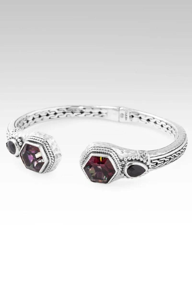 JANYL'S PICK Heavenly Devotion Tip-to-Tip Bracelet? in Ultra Berry? Mystic Quartz & Black Spinel