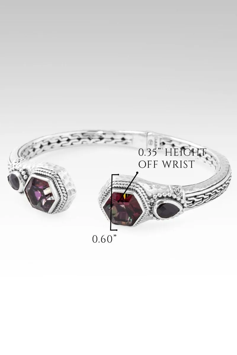 JANYL'S PICK Heavenly Devotion Tip-to-Tip Bracelet? in Ultra Berry? Mystic Quartz & Black Spinel