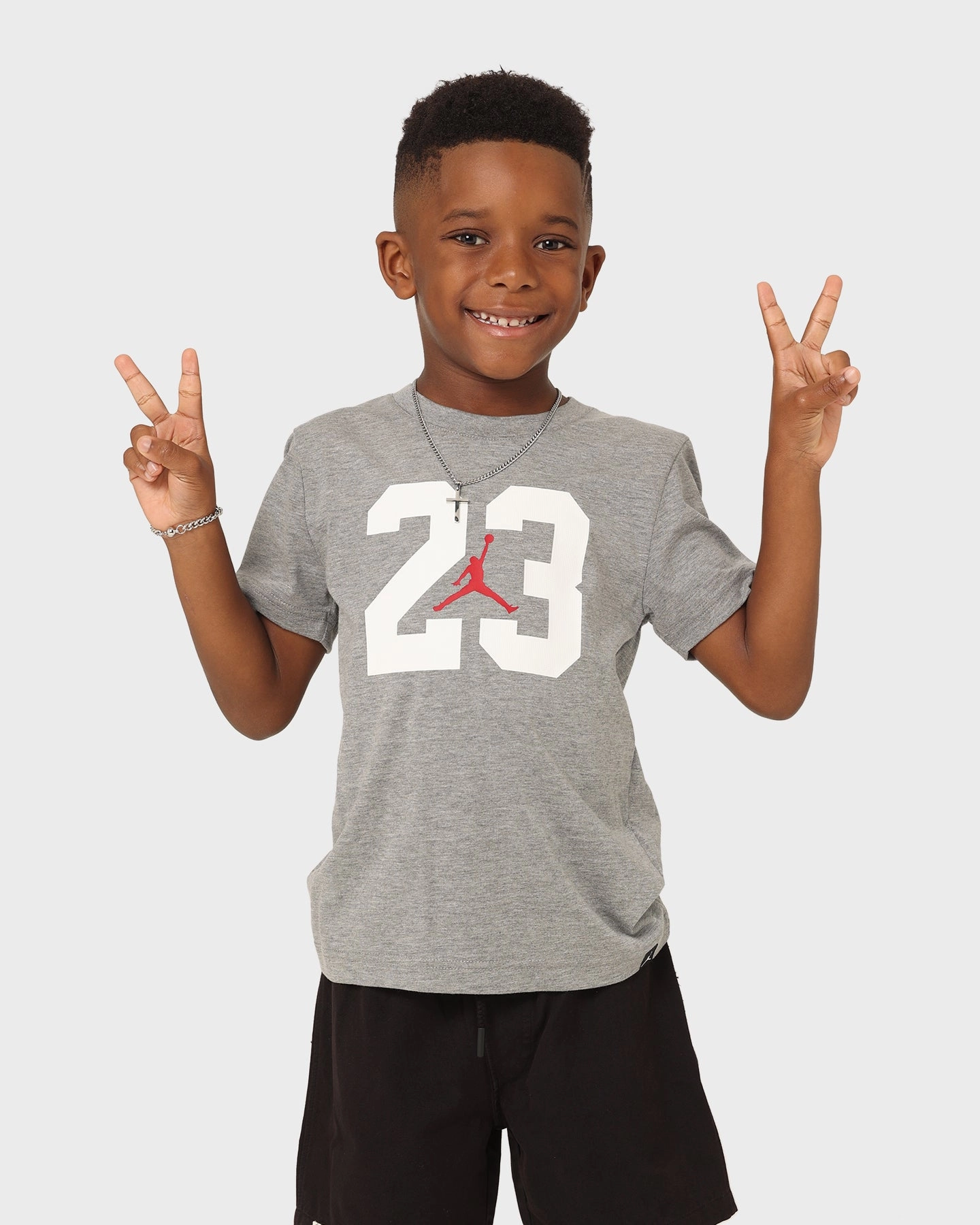 Jordan Kids' Jordan Sportswear Iconic Logo T-Shirt Grey