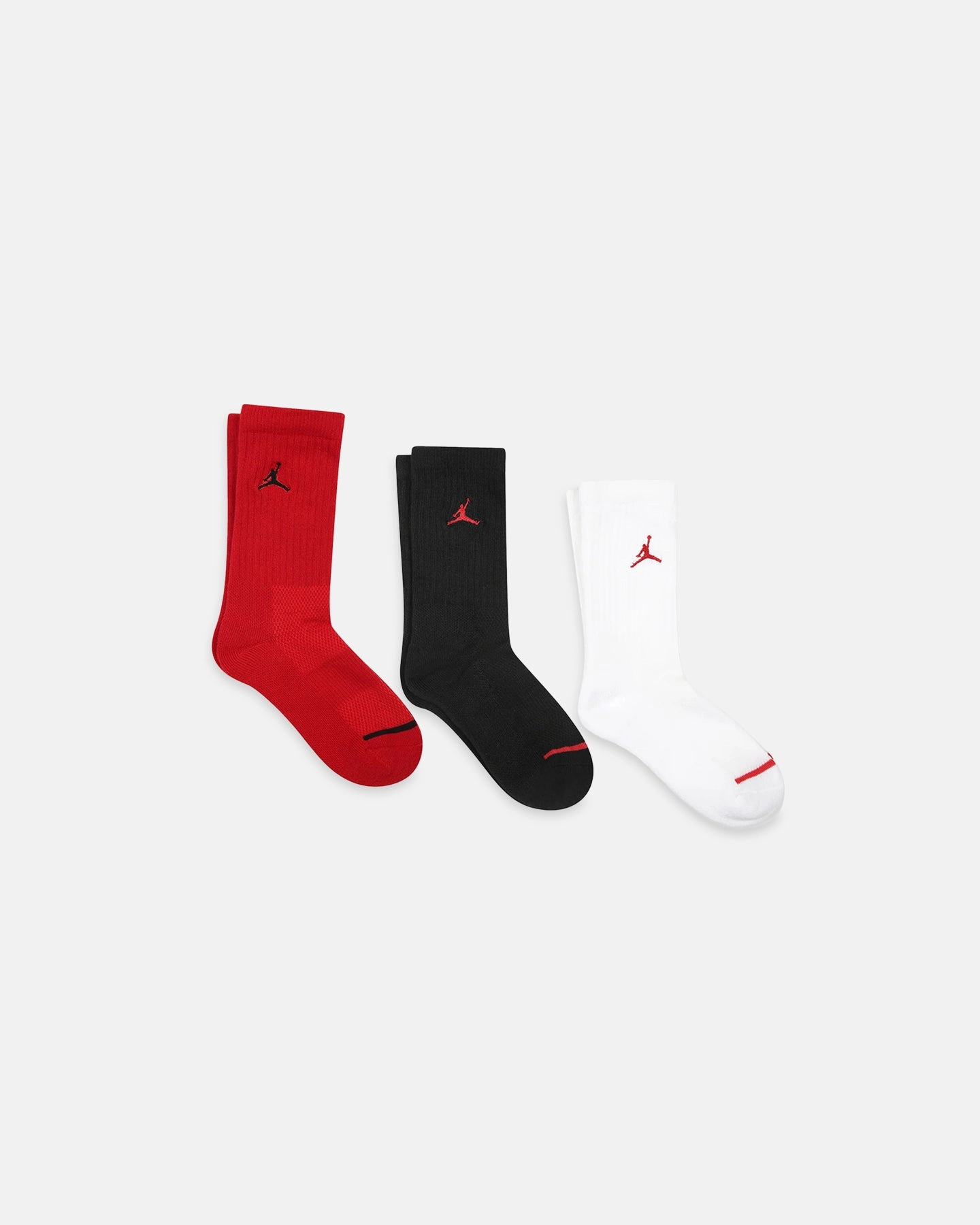 Jordan Kids' Jumpman Crew Socks 3 Pack Gym Red