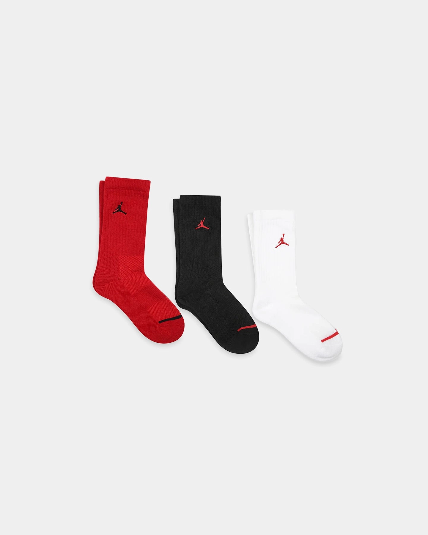 Jordan Kids' Jumpman Crew Socks 3 Pack Gym Red