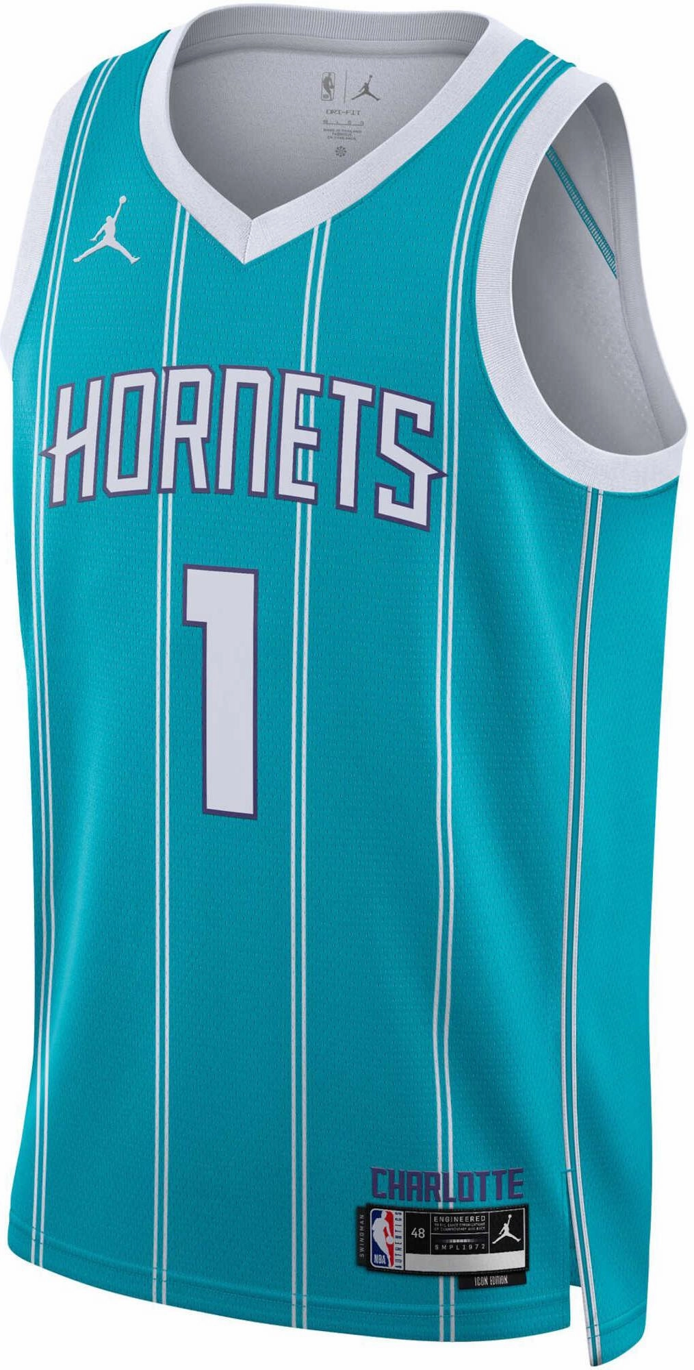 Bold Jordan Men's NBA Charlotte Hornets Lamelo Ball 2022/23 Icon Edition Swingman Jersey Sleek