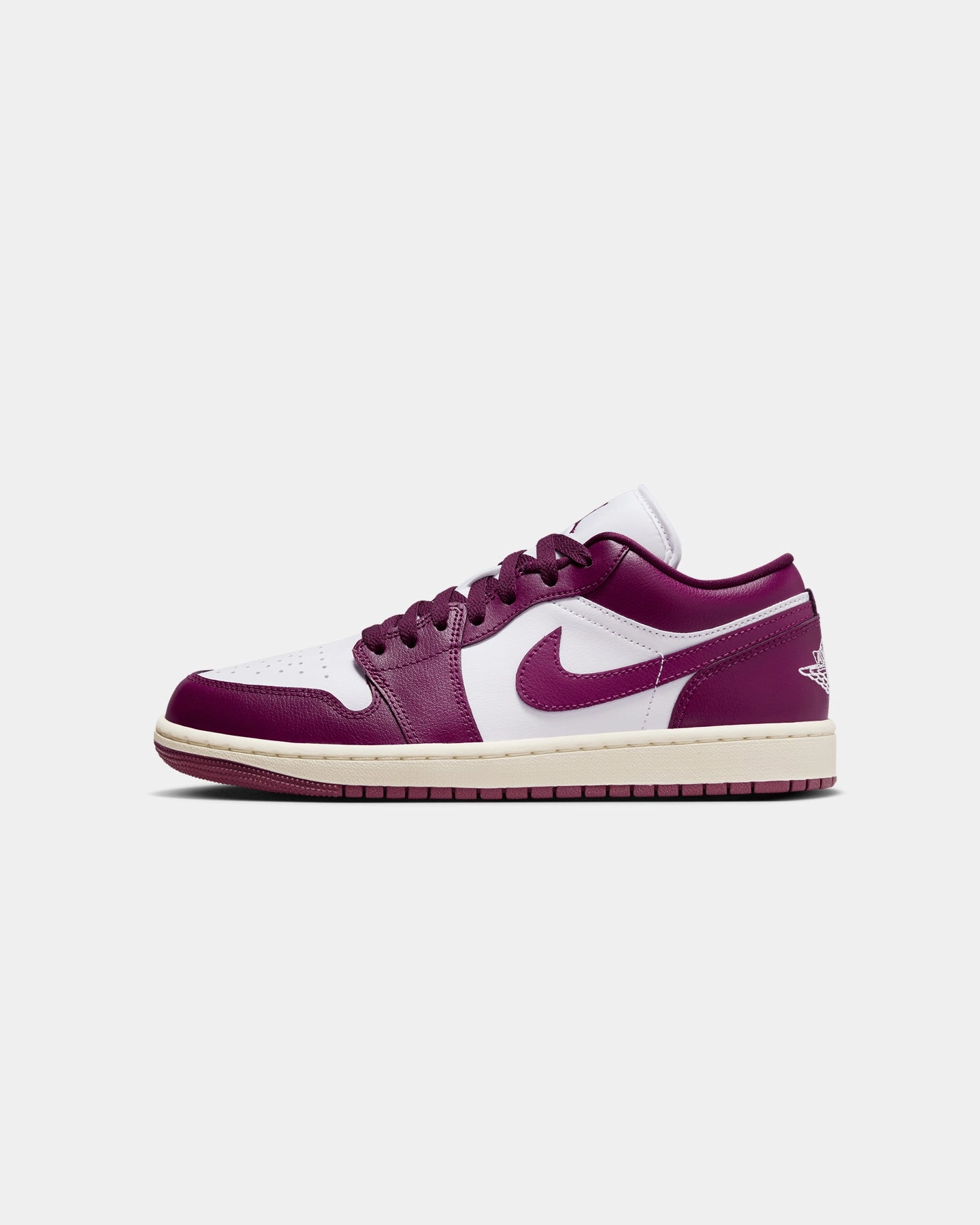 Jordan Women's Air Jordan 1 Low "Fireberry" White/Bordeaux