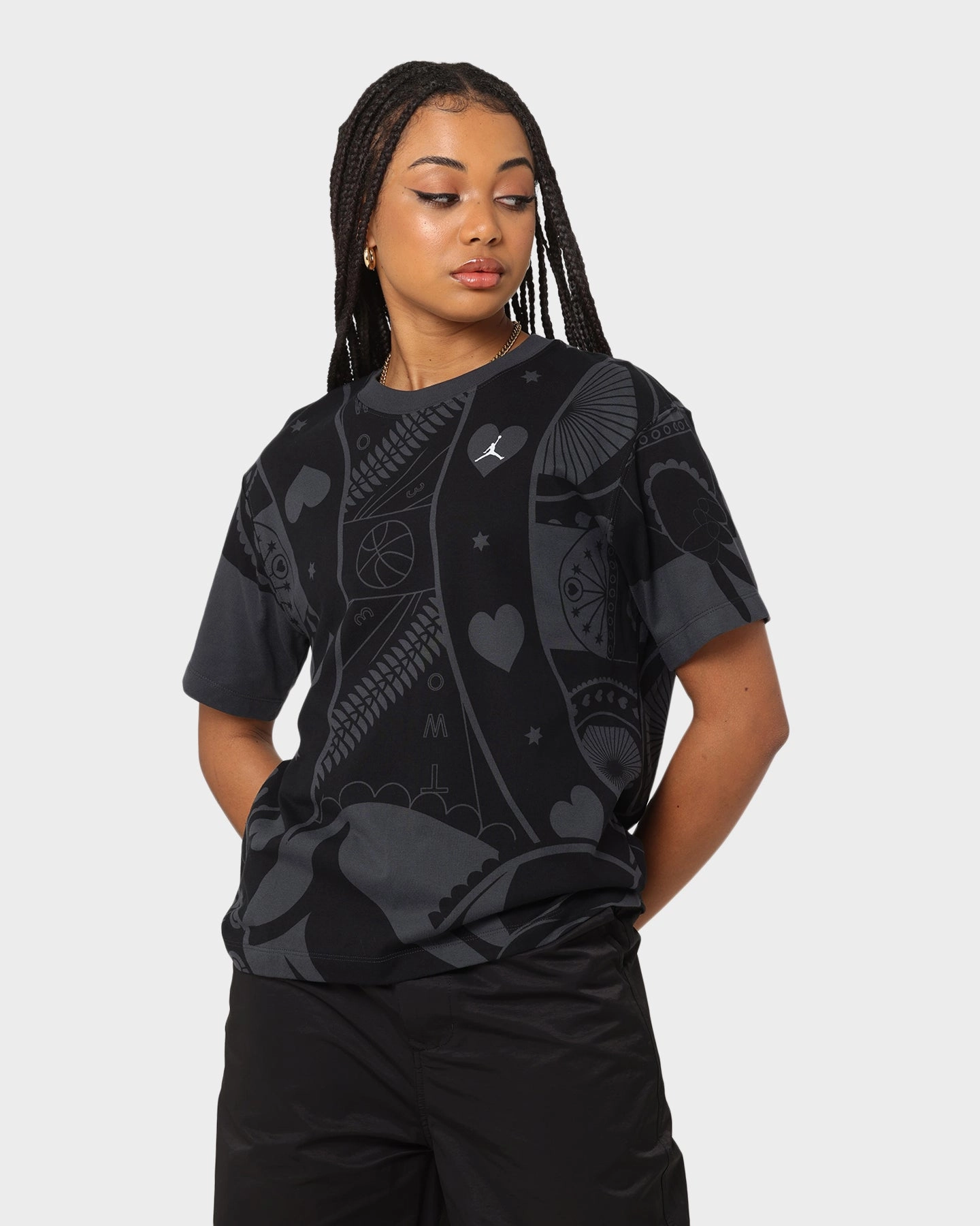 Jordan Women's Jordan Flight Graphic T-Shirt Black/White