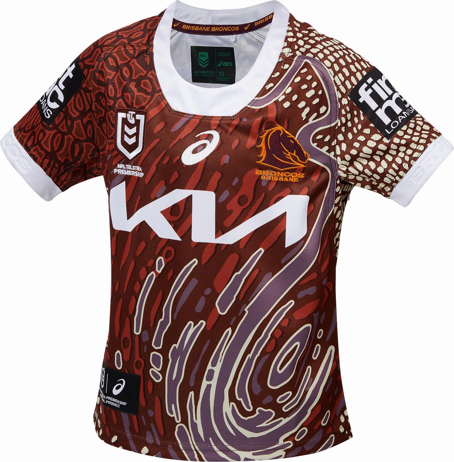 Junior's NRL Brisbane Broncos 2024 Replica Indigenous Jersey Quality pieces Comfortable fit