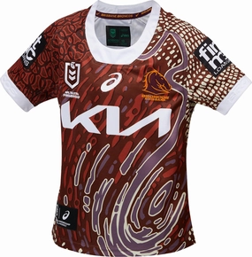 Junior's NRL Brisbane Broncos 2024 Replica Indigenous Jersey Casual elegance Style guide