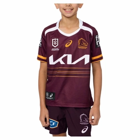 Junior's NRL Brisbane Broncos 2025 Replica Home Jersey Fashionable styles Trendy designs