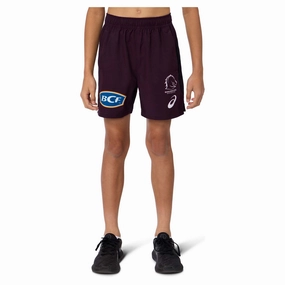 Junior's NRL Brisbane Broncos 2025 Replica Training Shorts Y On-point Easy care