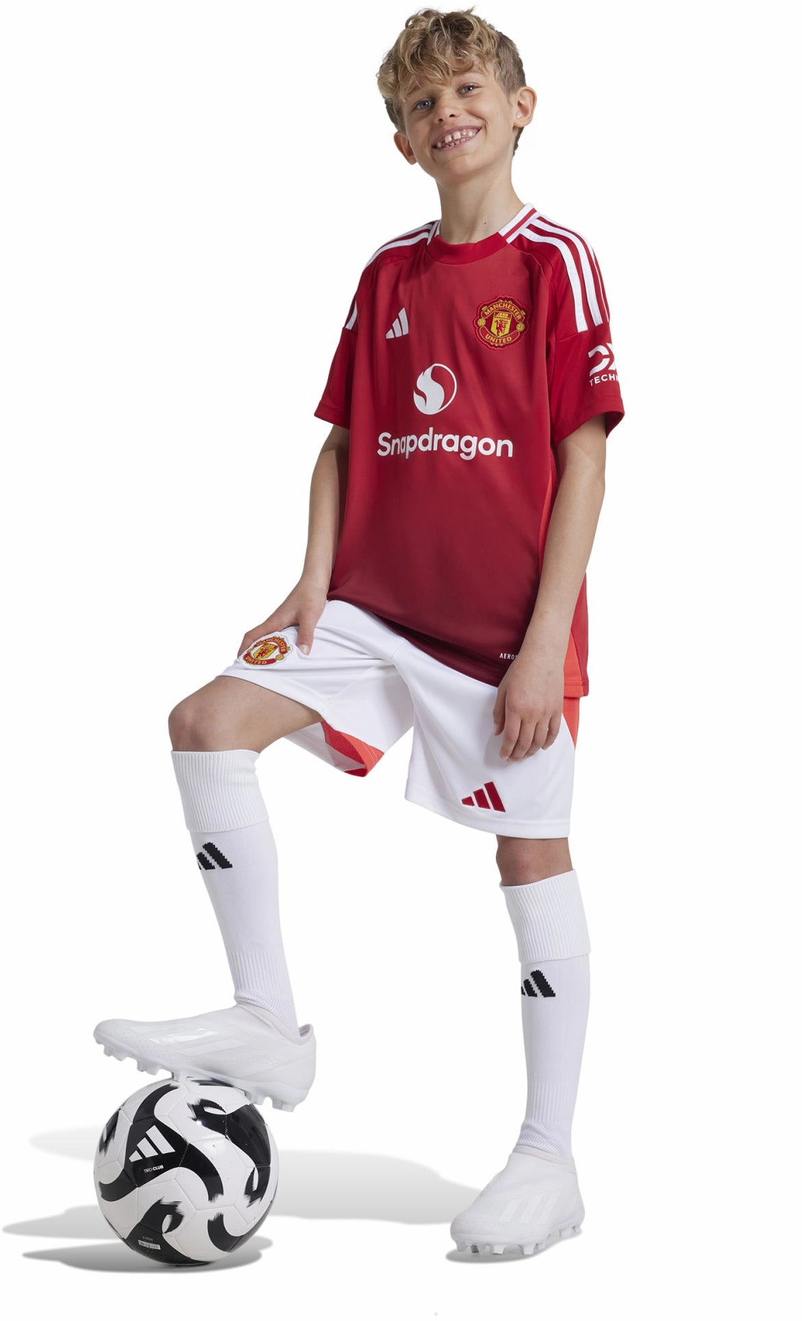 Kid's Manchester United 2024/25 Home Soccer Jersey Modern wearables
