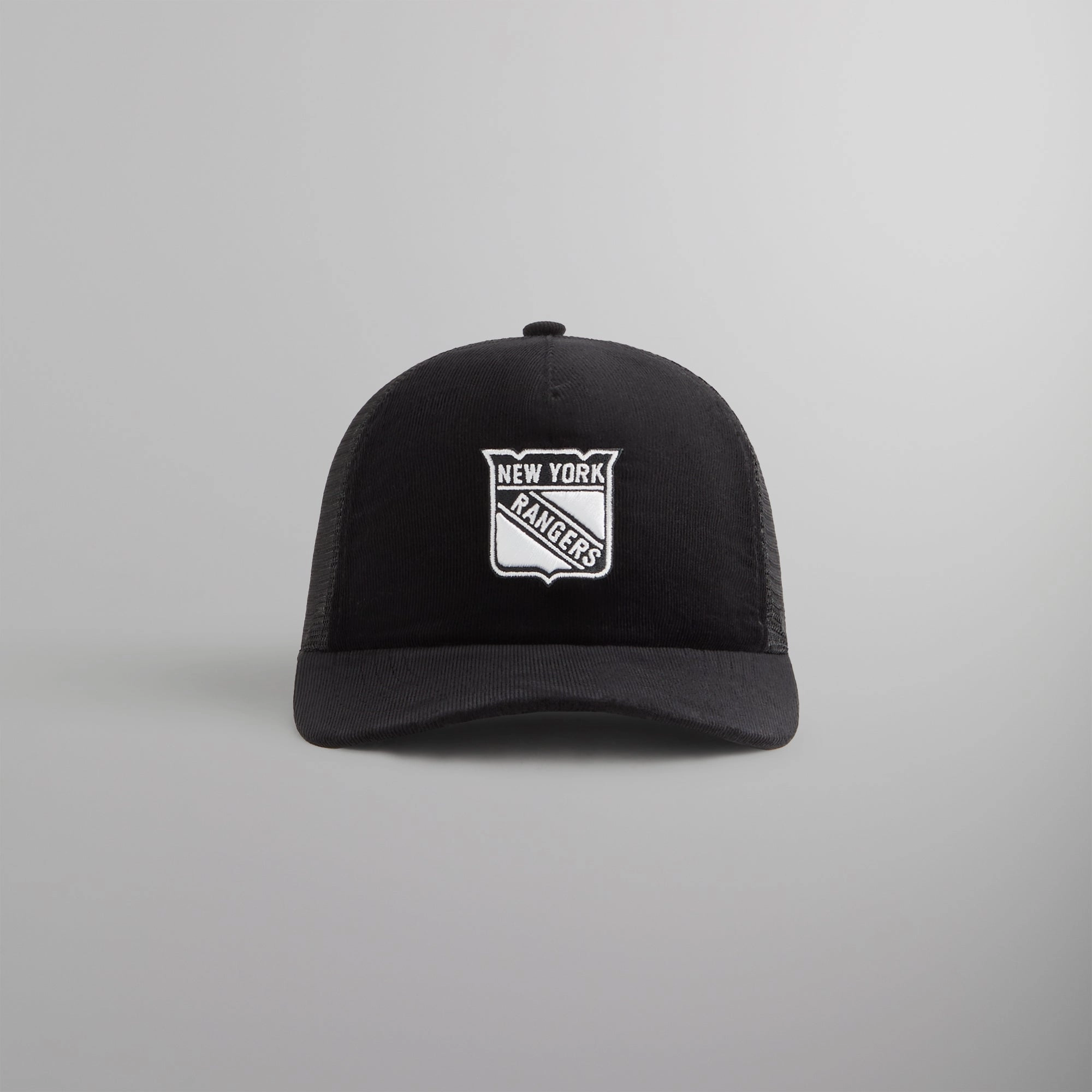Kith & '47 for the New York Rangers Micro Cord Franchise LS Trucker Hat - Black Basic Focused