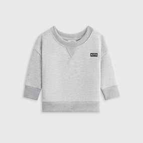 Kith Baby Long Sleeve Nelson Crew - Light Heather Grey Famous Sturdy