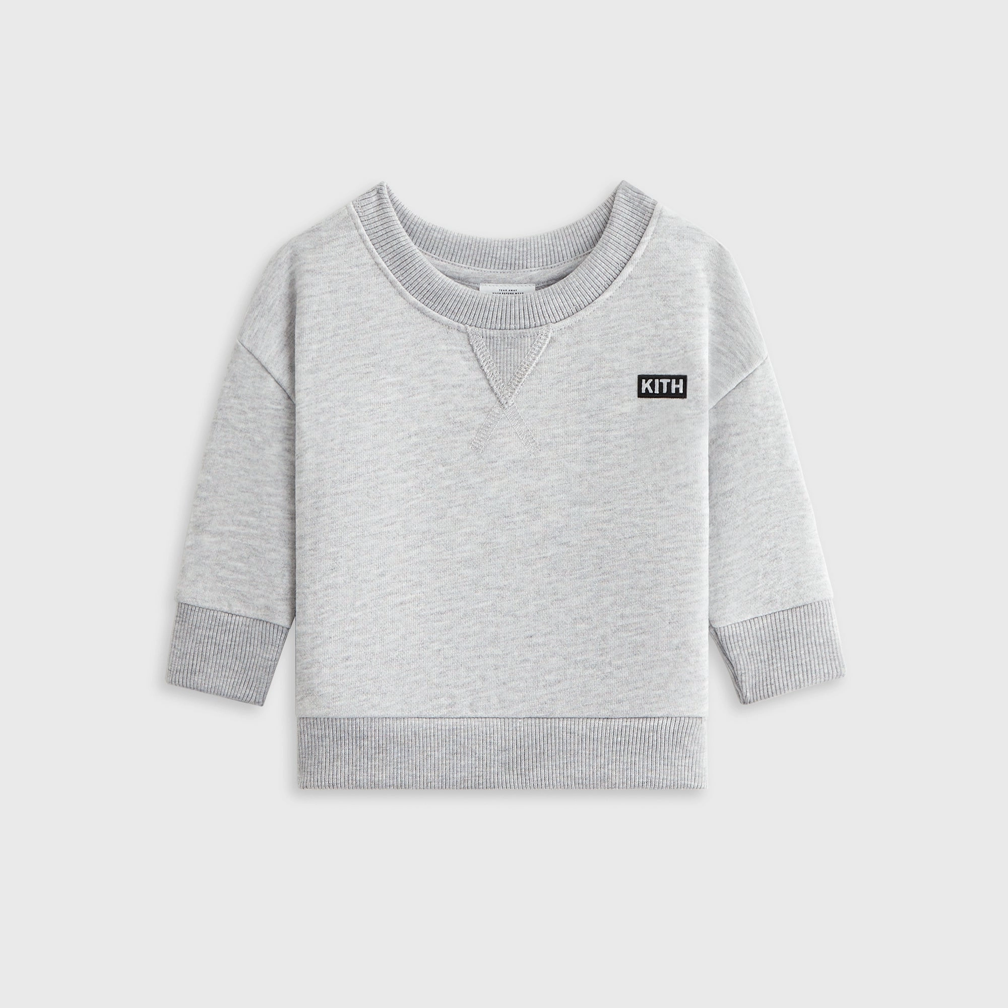 Pretty Kith Baby Long Sleeve Nelson Crew - Light Heather Grey Memorable