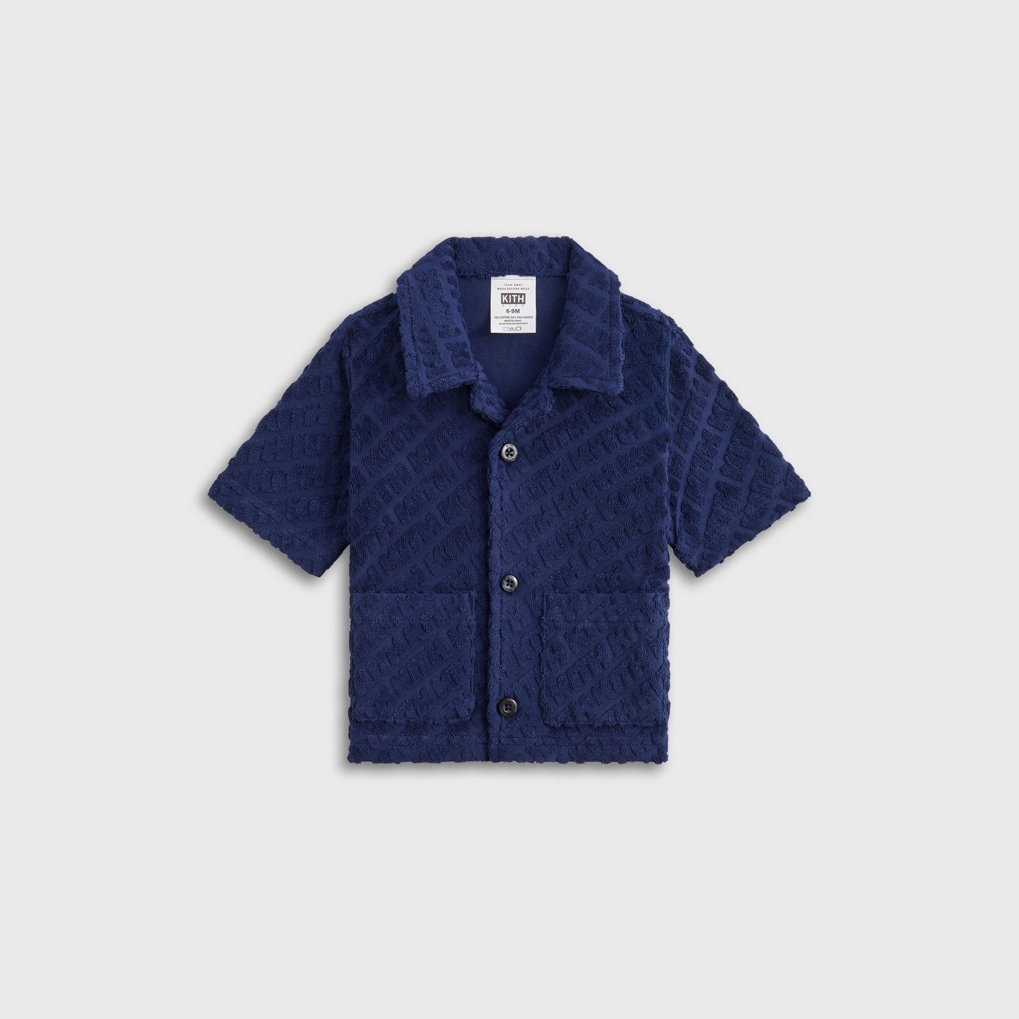Kith Baby Monogram Terry Camp Shirt - Screen Important Ageless