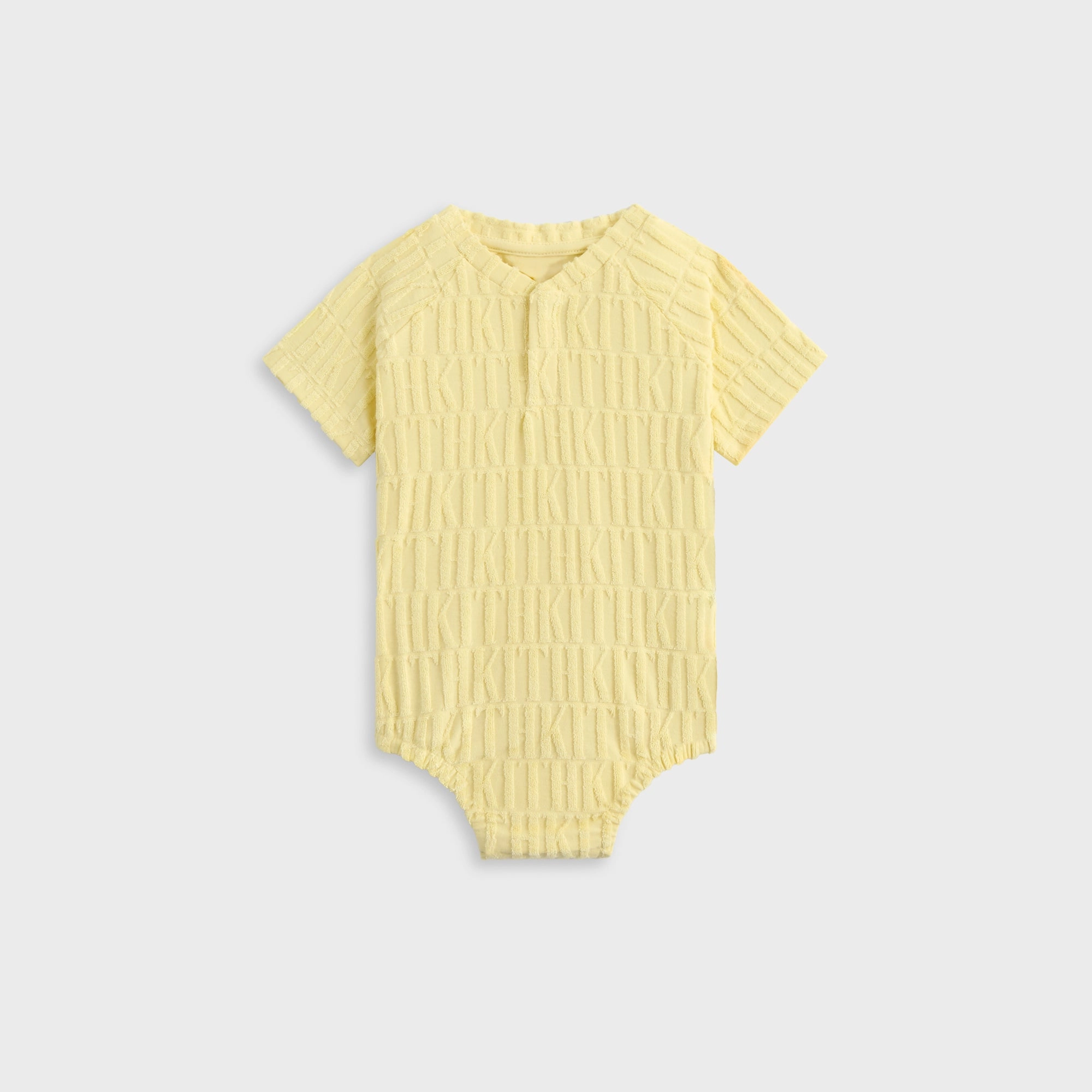 Kith Baby Monogram Terry Henley Romper - Ray Healthy Magnificent