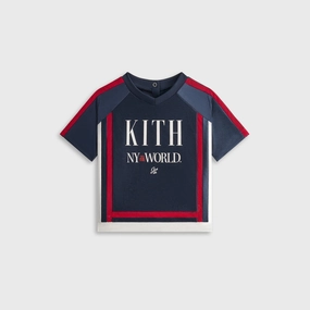 Kith Baby New York to the World Faille Leon Jersey - Nocturnal Educated Sturdy