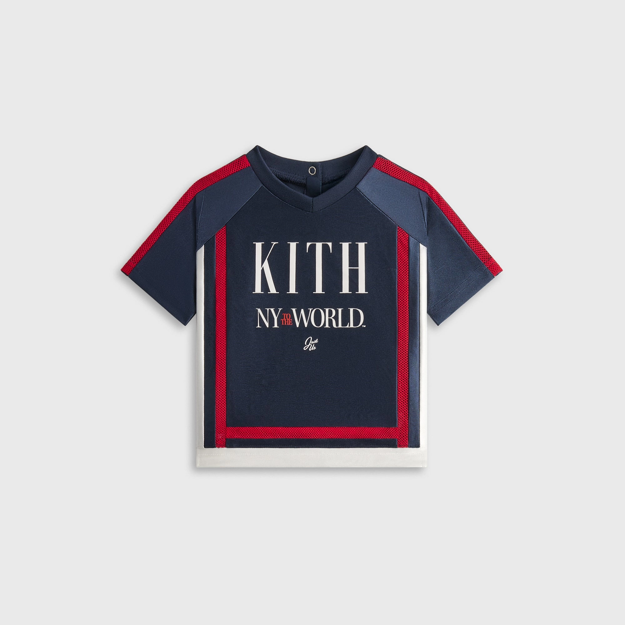 International Kith Baby New York to the World Faille Leon Jersey - Nocturnal Esteemed