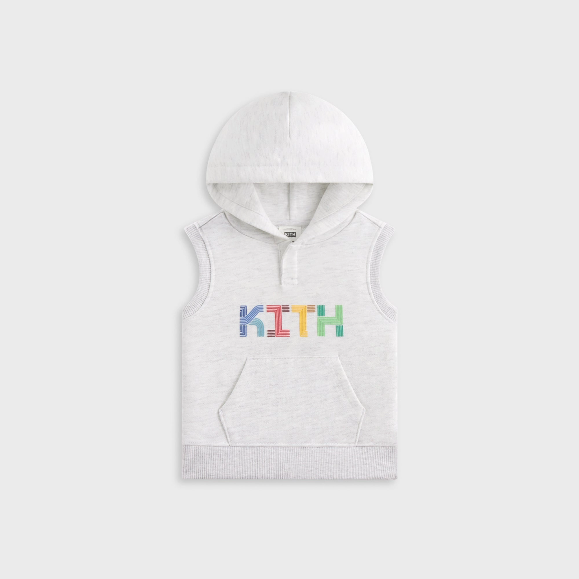 Fervent Kith Baby Pathways Sleeveless Hoodie - Light Heather Grey Rebellious