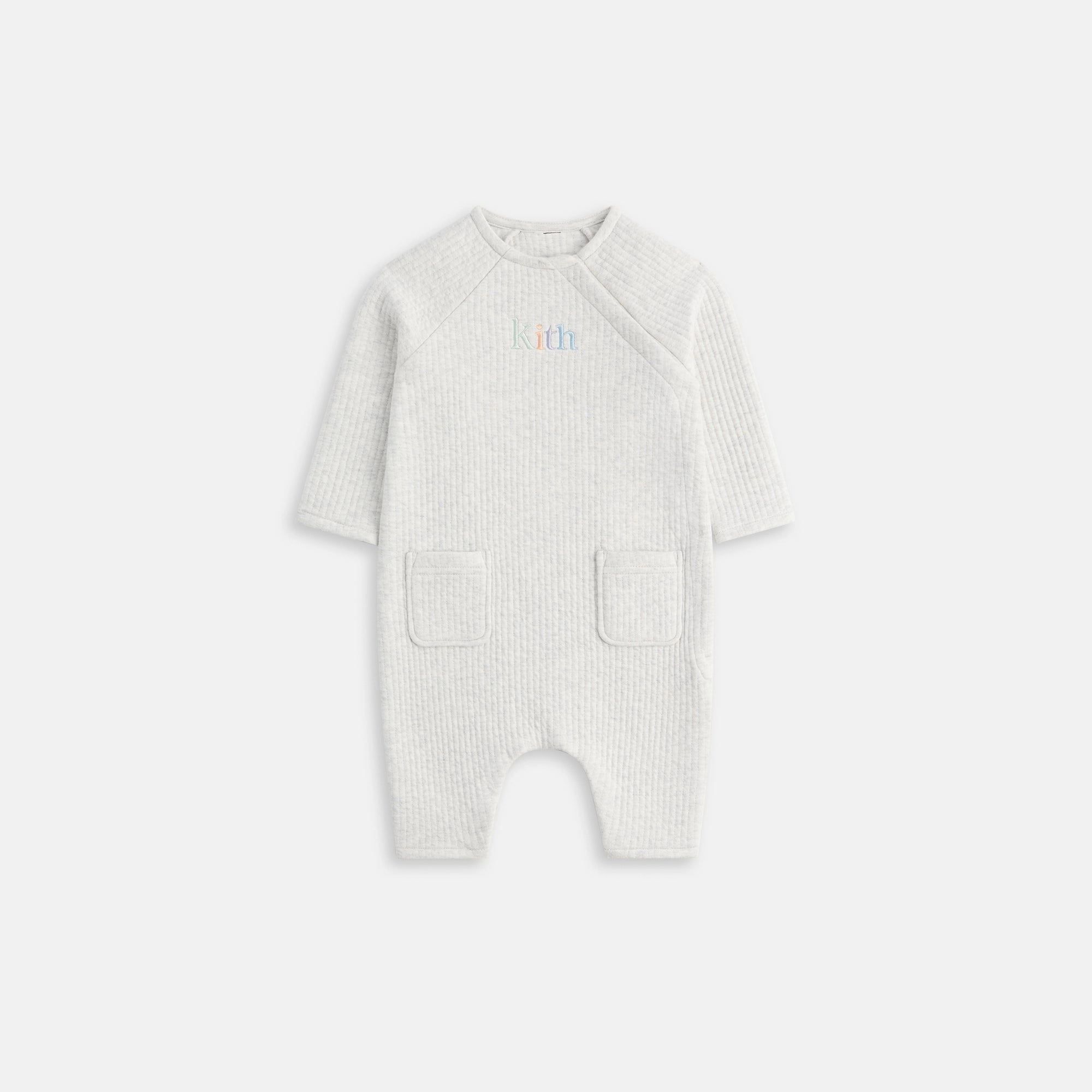 Kith Baby Quilted Coverall - Light Heather Grey Retro Coordinated