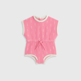 Kith Baby Script Knit Romper - Peony Functional design Handy