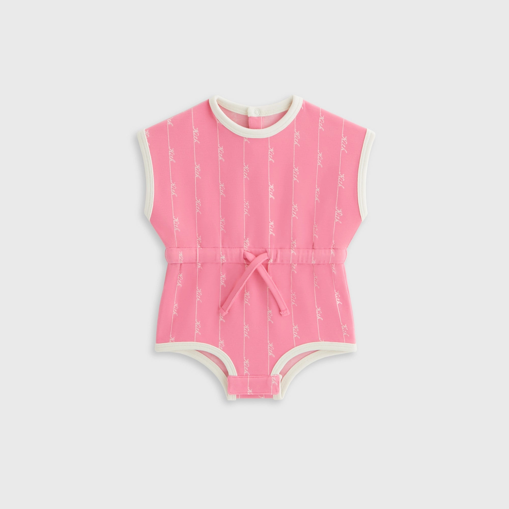 Kith Baby Script Knit Romper - Peony Delightful True
