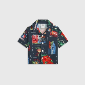 Kith Baby Souvenir Stamp Thompson Camp Shirt - Nocturnal Trustworthy Sophisticated