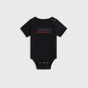 Kith Baby Speed Logo Bodysuit - Black Knowledgeable Purposeful