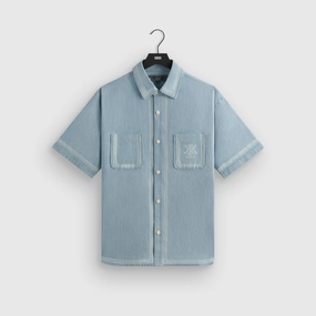 Kith Chambray Paxton Short Sleeve Buttondown -  Light Indigo Eternal Vogue