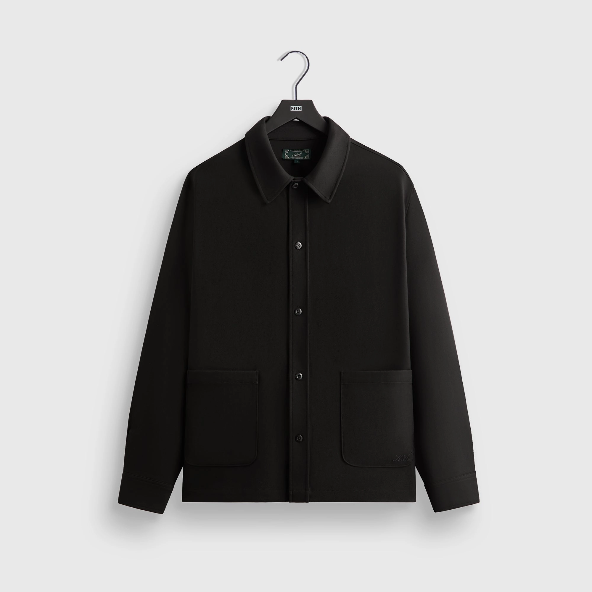 Primary Kith Double Weave Boxy Collared Overshirt - Black Needed
