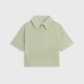 Kith Kids Monogram Pullover Terry Polo - Tranquility Environmental Enthusiastic