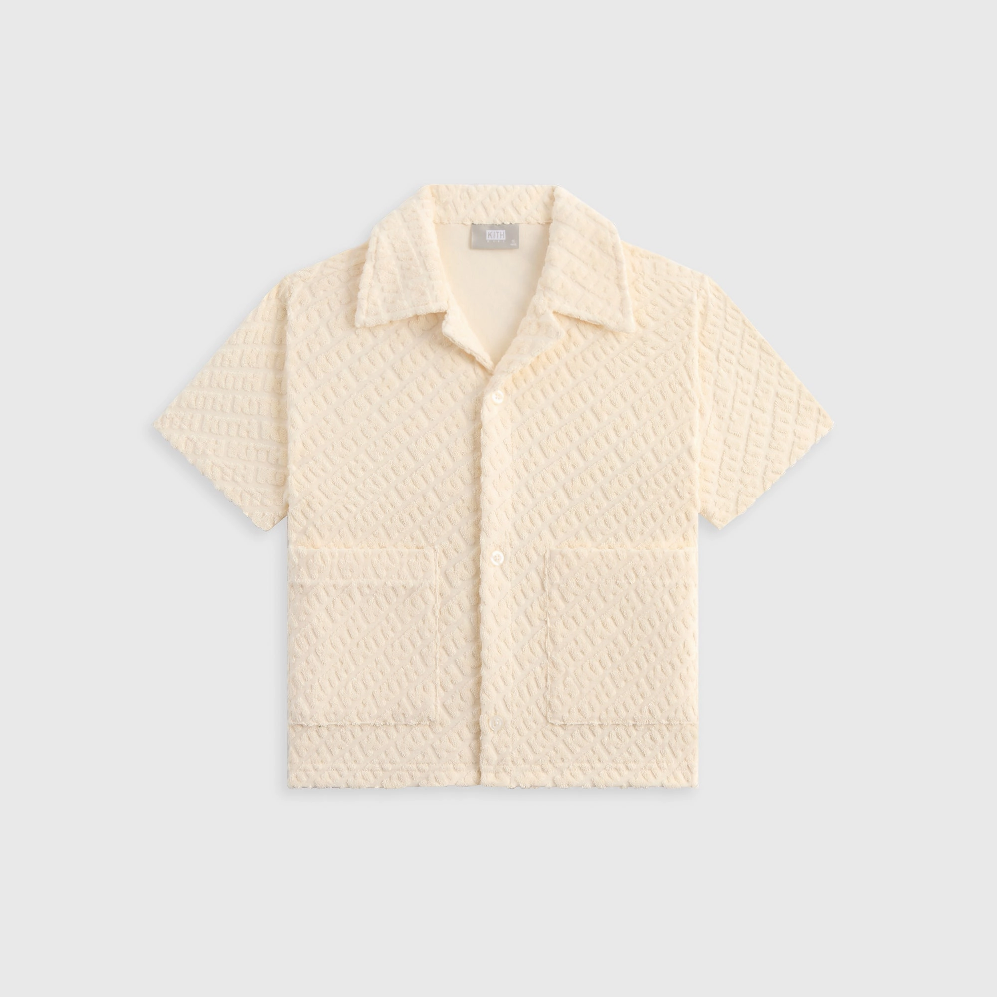 Kith Kids Monogram Terry Camp Shirt - Silk Comfortable Authentic