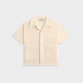 Kith Kids Monogram Terry Camp Shirt - Silk Multi-purpose Famous
