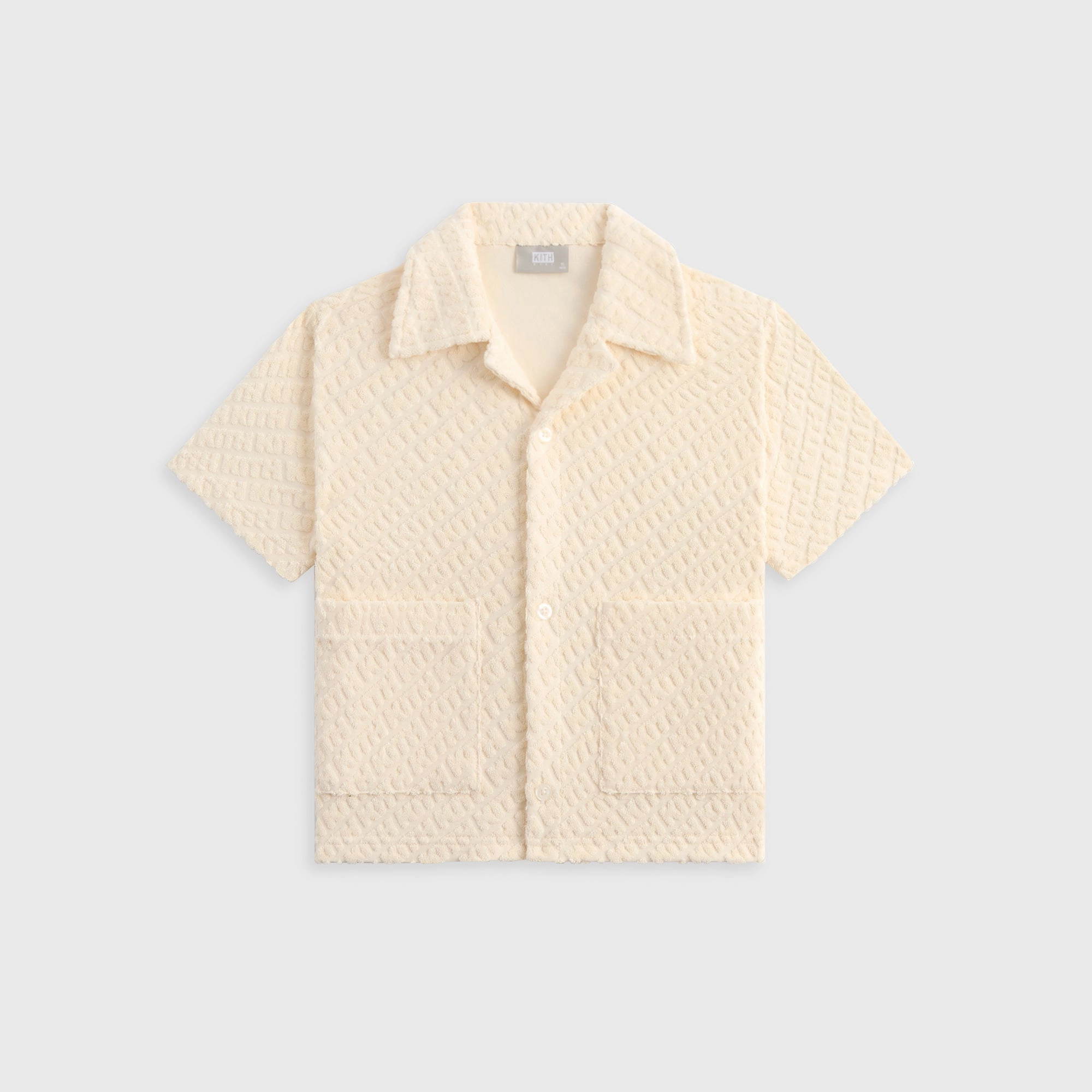 Kith Kids Monogram Terry Camp Shirt - Silk Distinctive Extraordinary
