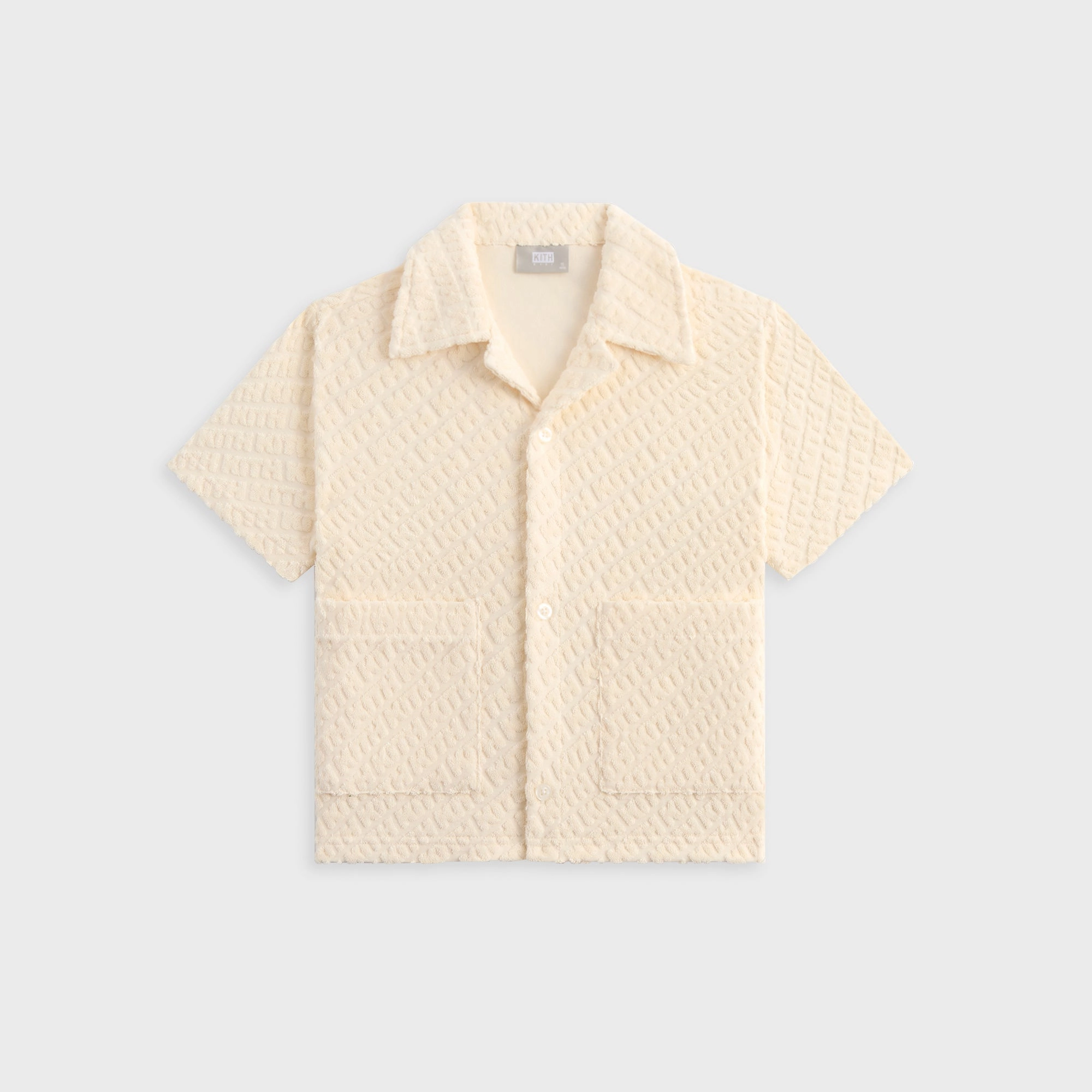 Kith Kids Monogram Terry Camp Shirt - Silk First-rate Original