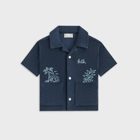 Kith Kids Novelty Terry Camp Shirt - Nocturnal Exclusive Meaningful