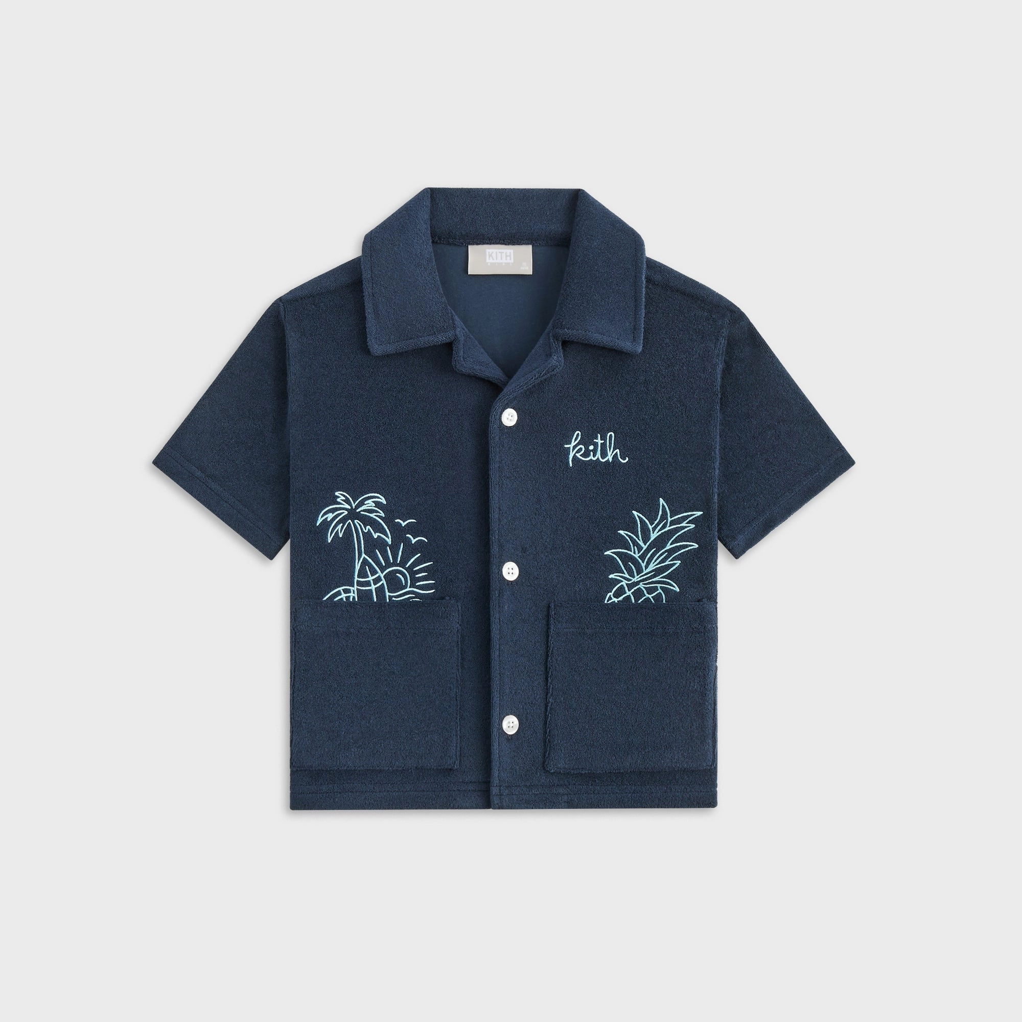 Kith Kids Novelty Terry Camp Shirt - Nocturnal Lovely Vigorous