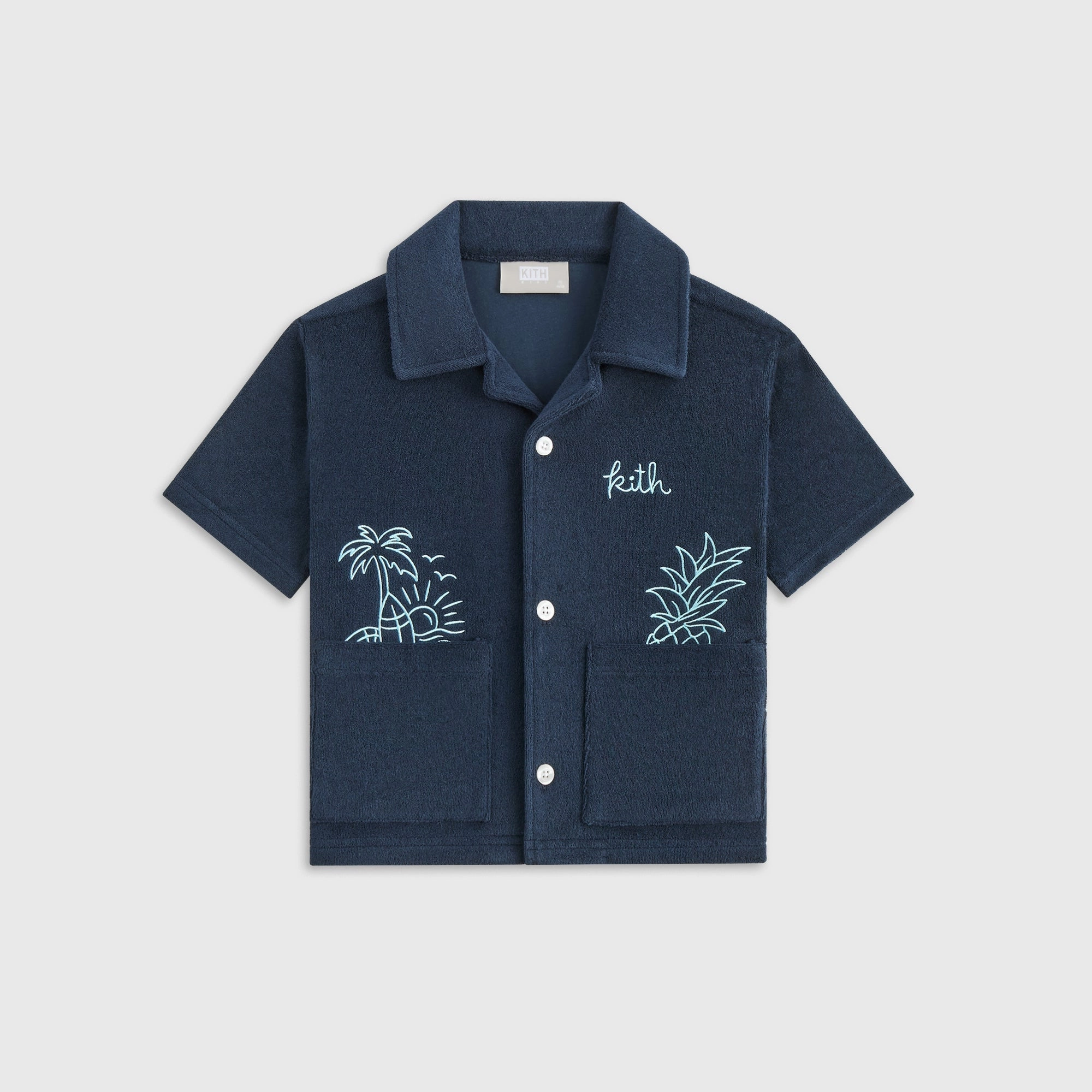 Kith Kids Novelty Terry Camp Shirt - Nocturnal Determined Environmental