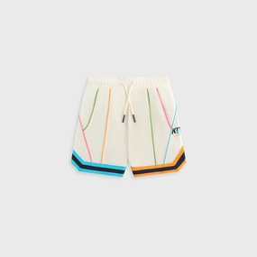 Kith Kids NY to the World Unisphere Faille Short - Sandrift Cultured Eco-friendly