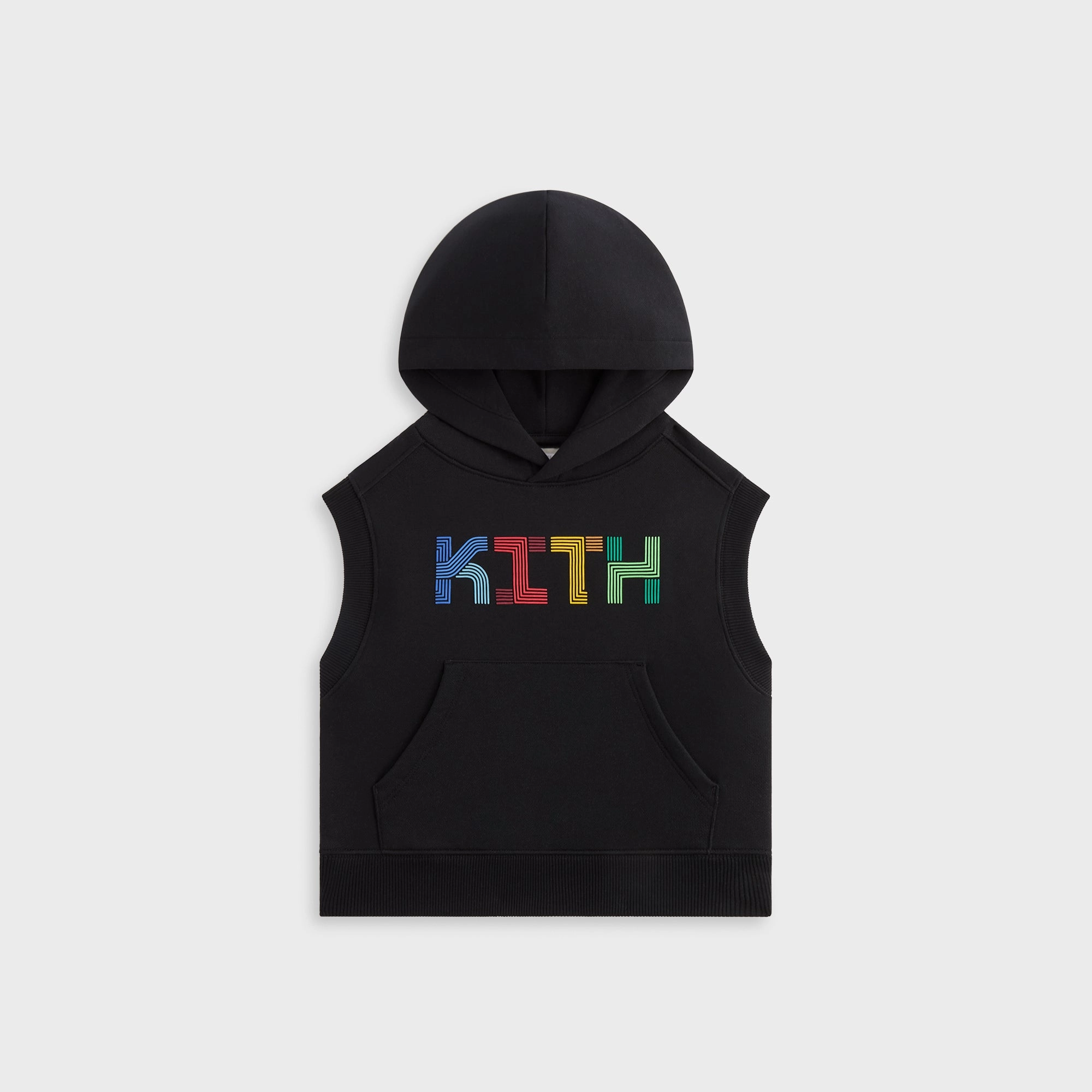 Kith Kids Pathways Sleeveless Hoodie - Black Attractive Novel