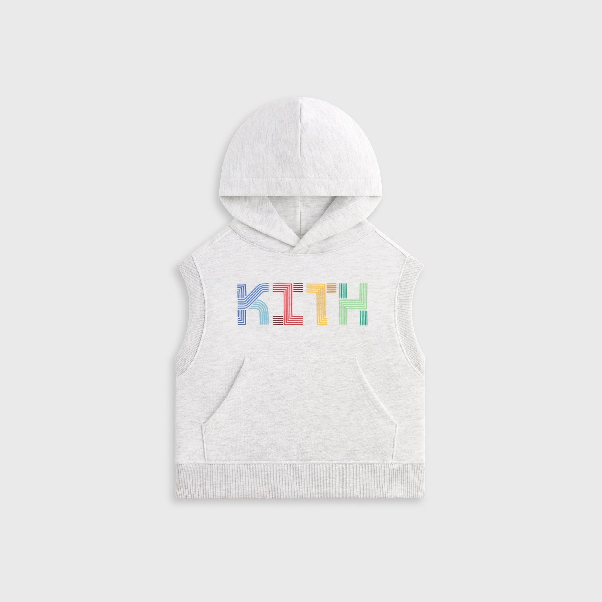 Kith Kids Pathways Sleeveless Hoodie - Light Heather Grey Deliberate Trustworthy