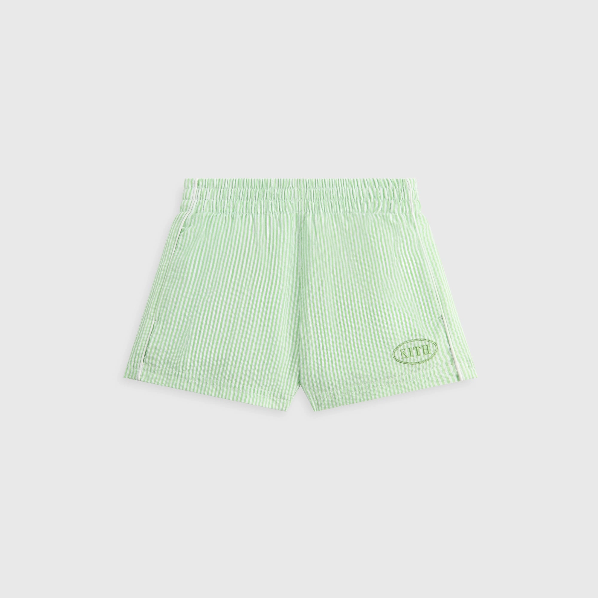 Sturdy Kith Kids Seersucker Liam Short - Honeydew Desirable