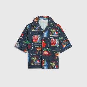 Kith Kids Souvenir Stamp Thompson Camp Shirt - Nocturnal Essential International