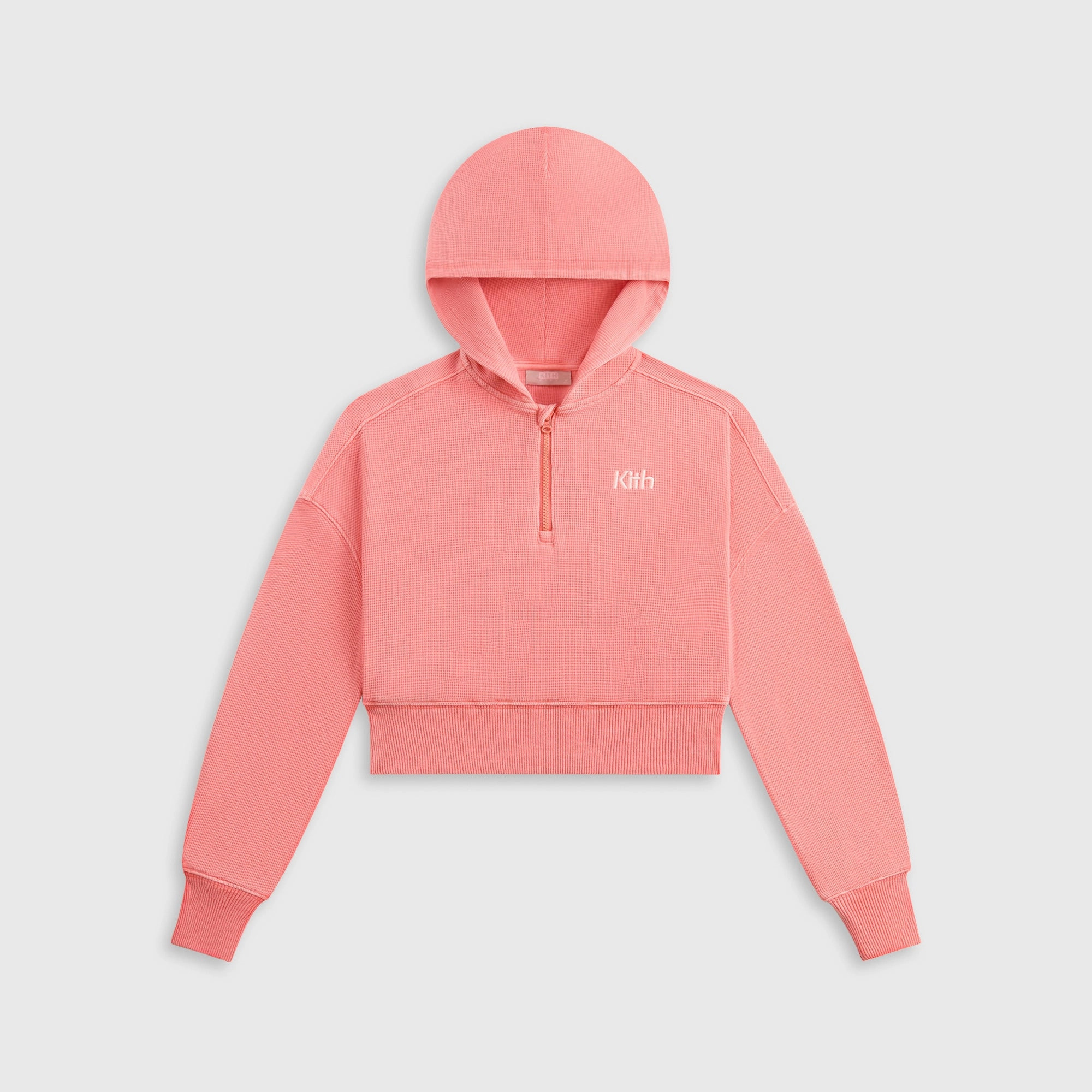 Kith Kids Waffle Fallon Quarter Zip Hoodie - Dawn Cozy Cost-effective