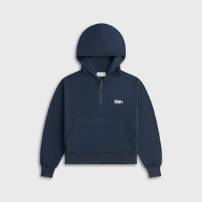 Kith Kids Waffle Nelson Quarter Zip Hoodie - Nocturnal Well-liked Sturdy