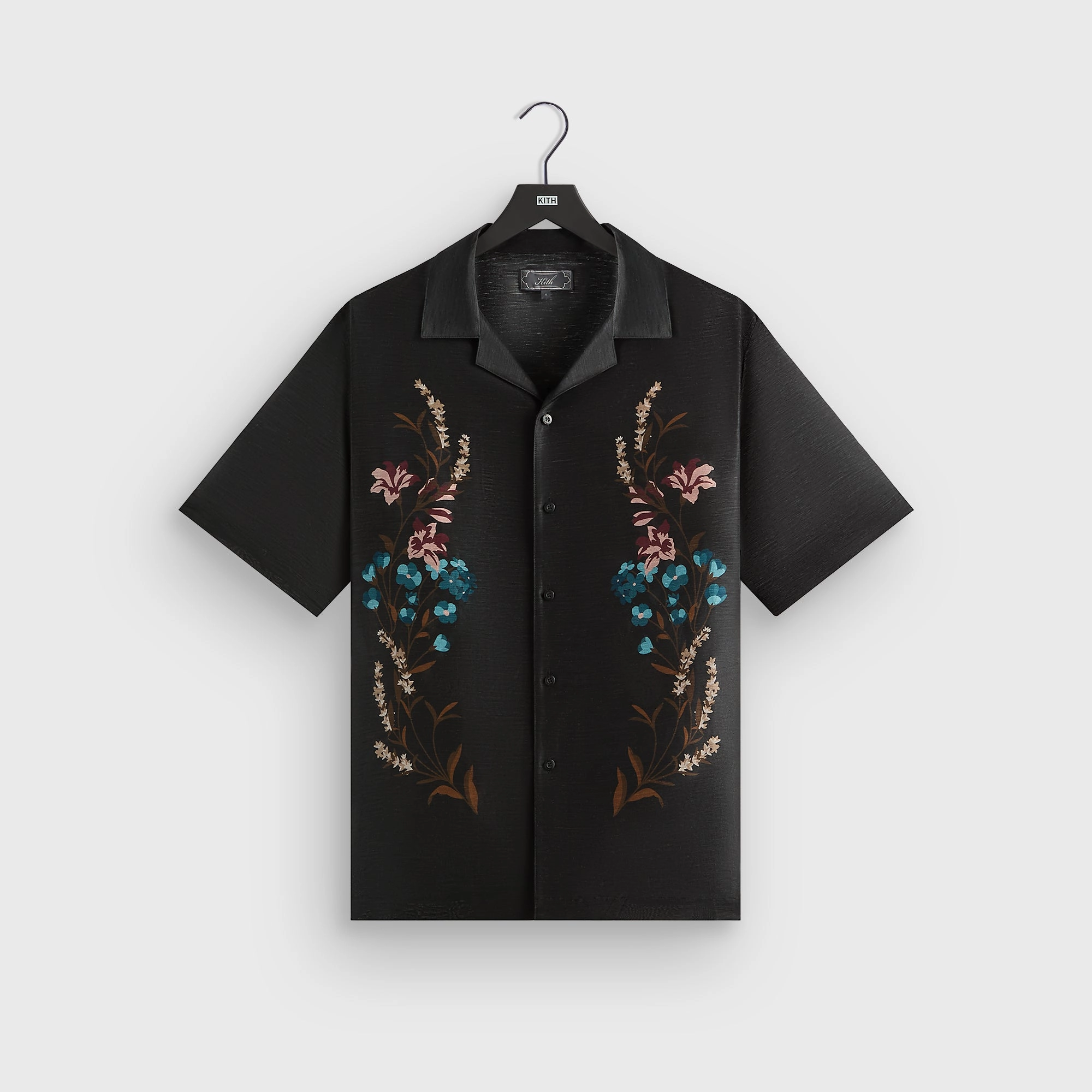 Kith Linen Thompson Camp Collar Shirt - Black Major Affordable
