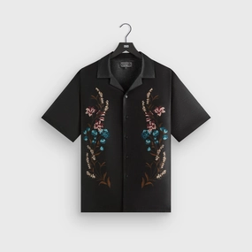 Kith Linen Thompson Camp Collar Shirt - Black Major Affordable