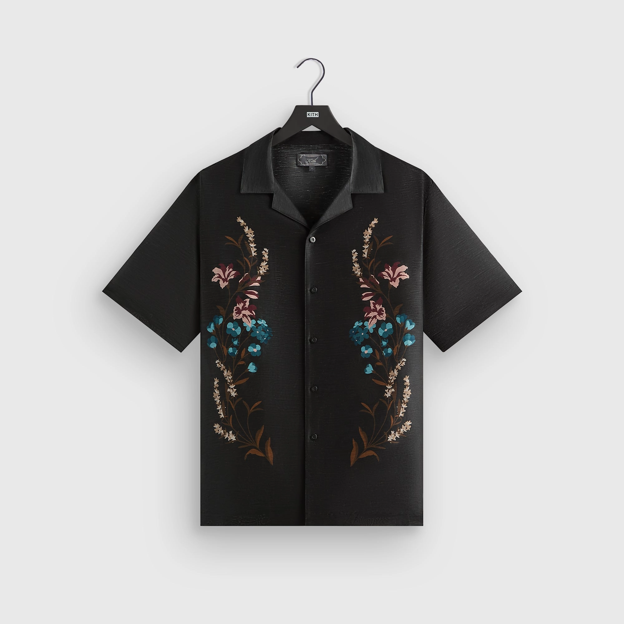 Honored Kith Linen Thompson Camp Collar Shirt - Black Heritage