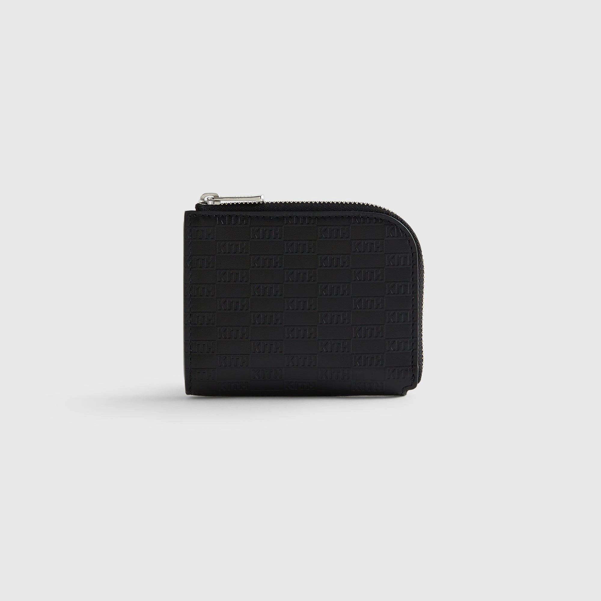 Splendid Kith Monogram Half Zip Wallet - Black Refined